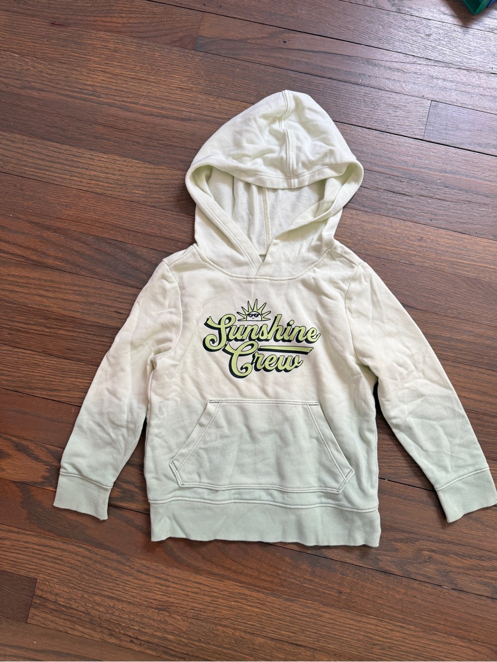 Old Navy Light Yellow Kids Hoodie with Graphic